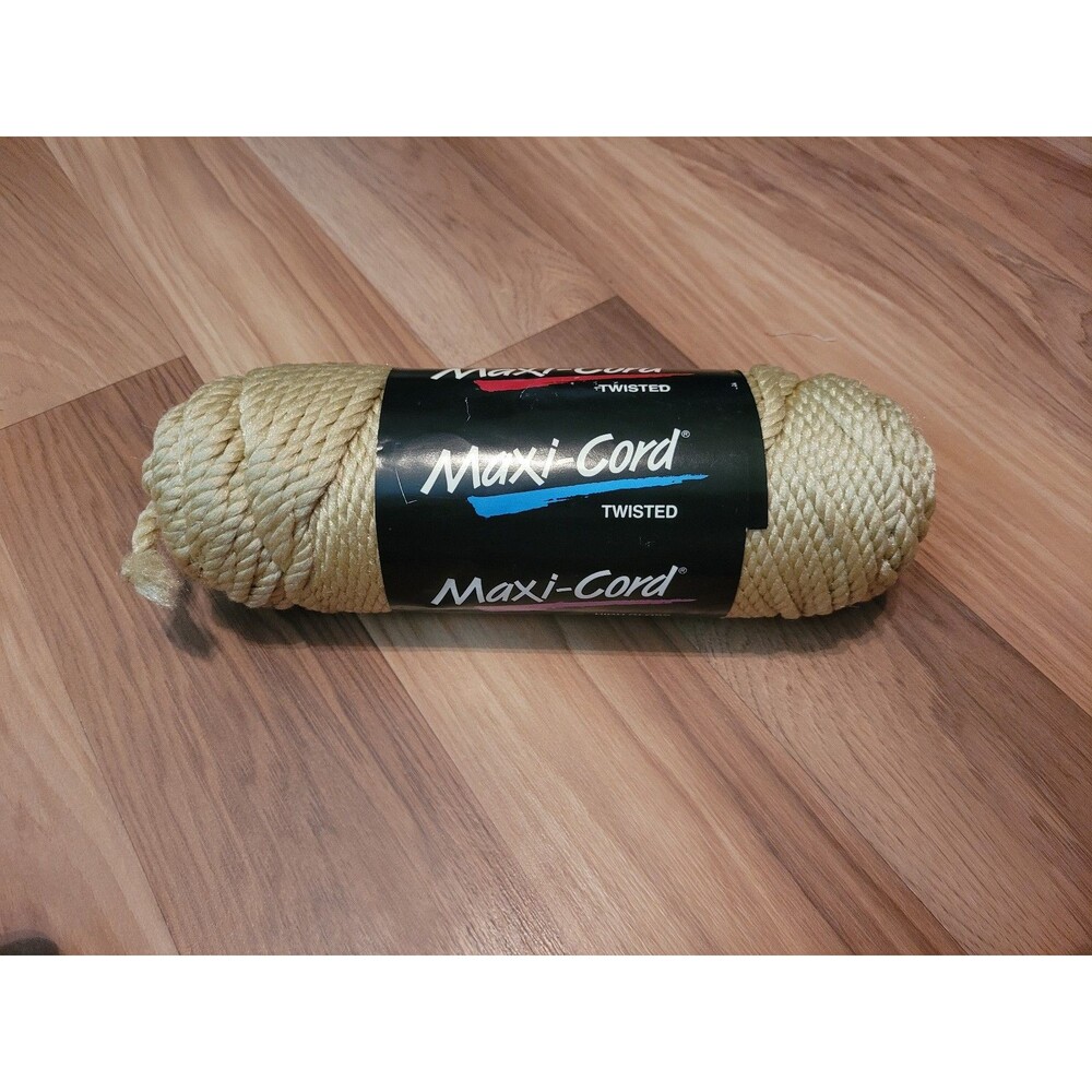 Maxi Cord Beige-B31 Twisted High Gloss Brushes Out 100 Yards Polypropylene New